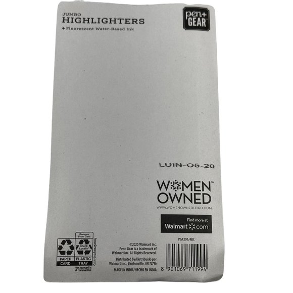 Pen And Gear Yellow Highlighter Chisel Tip Non Toxic 4 Pack New - Picture 2 of 7